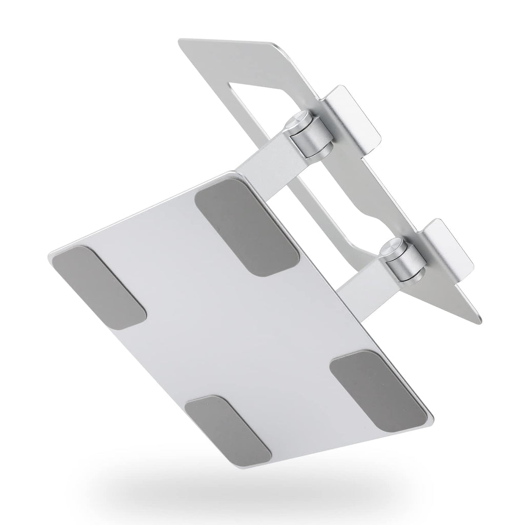 Sturdy and Portable Ergonomic Laptop Stand for Desk, Adjustable Riser, Fits all Laptops and Notebooks up to 17.3 Inch, Silver, 10 x 8.7 x 6 in