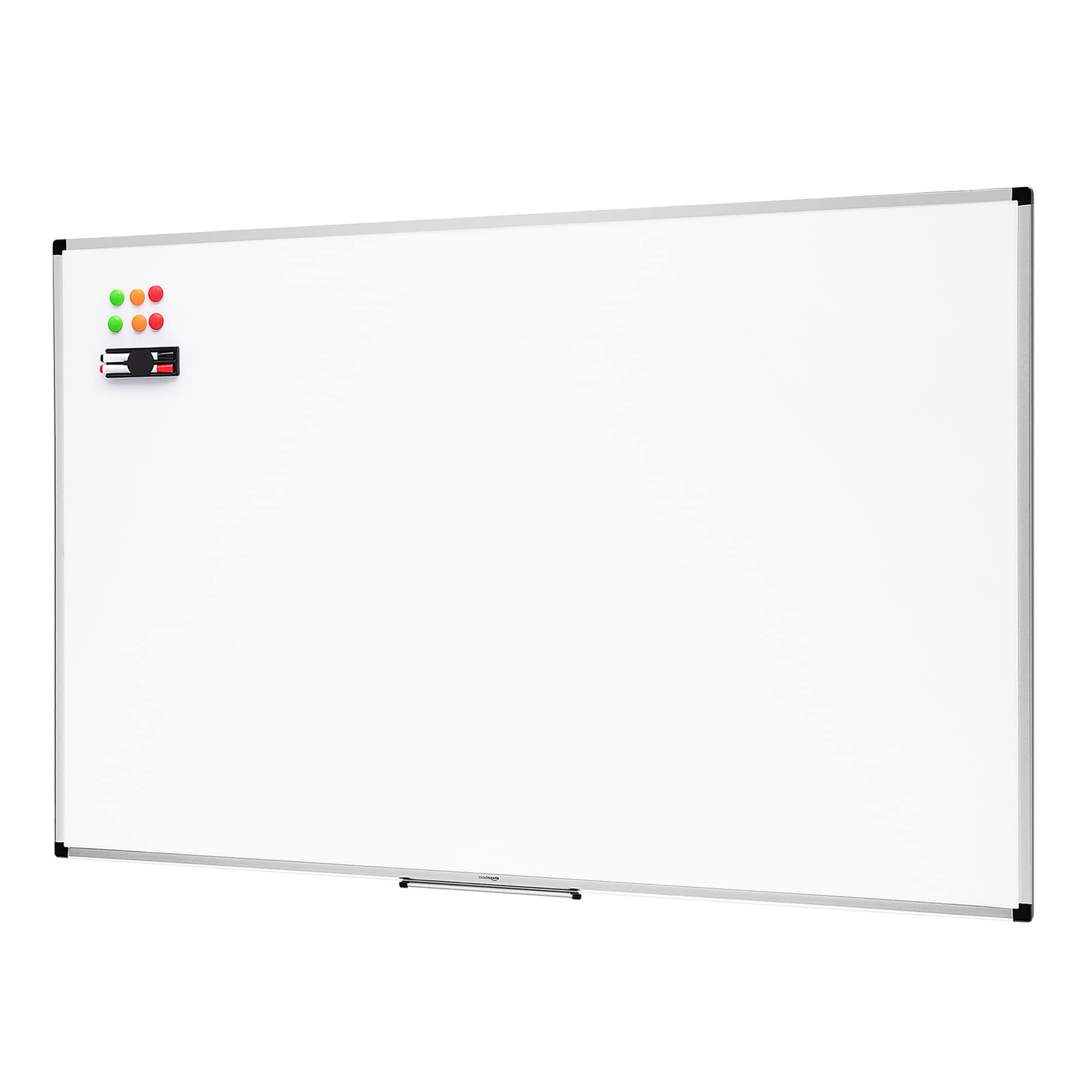 Large Magnetic Dry Erase Whiteboard with Aluminum Frame, Pen Tray, Wall Mountable, 35.4