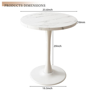 White Marble Round Dining Table 24