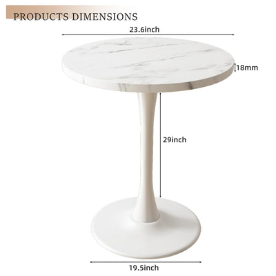White Marble Round Dining Table 24