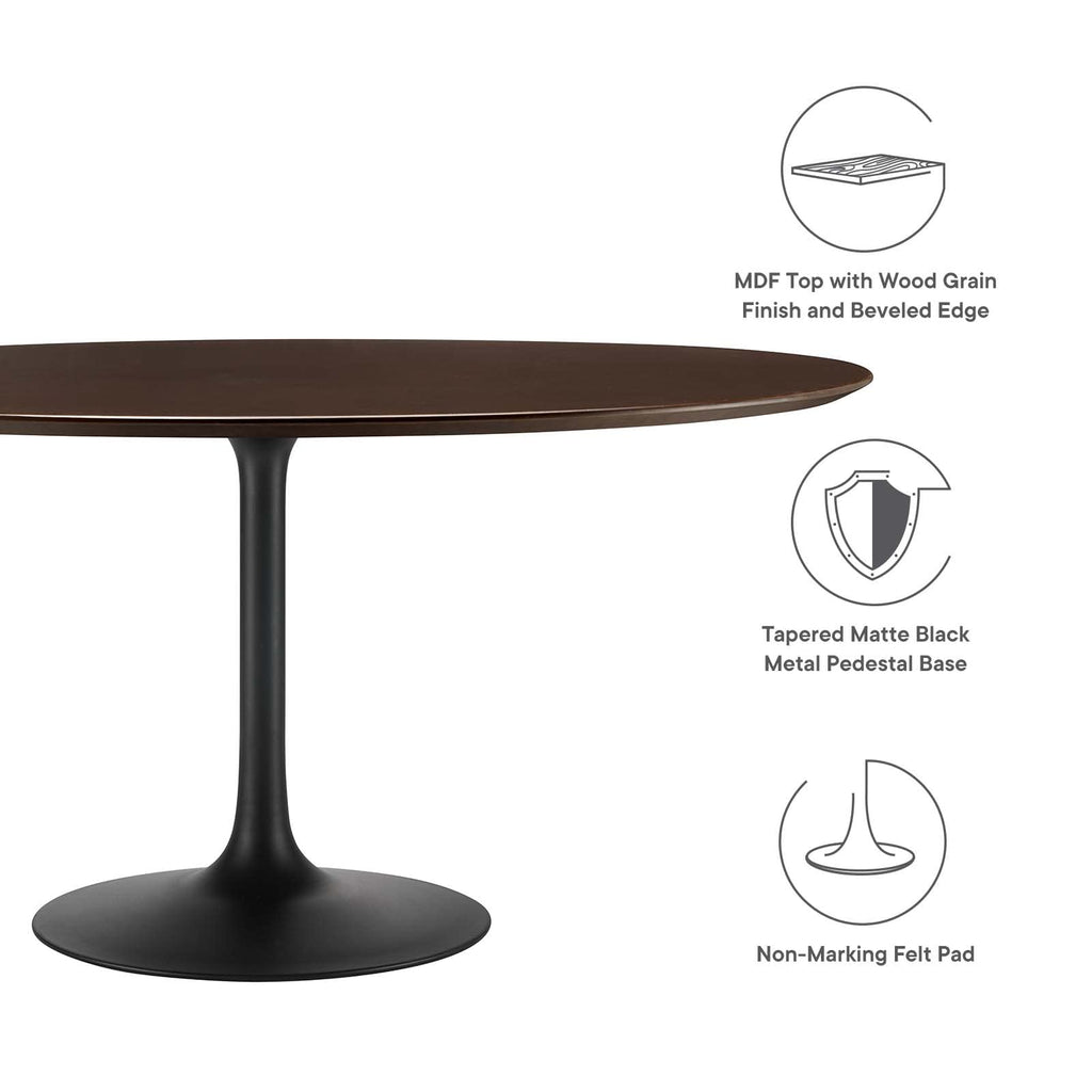 Dining Table, 60", Black Cherry Walnut