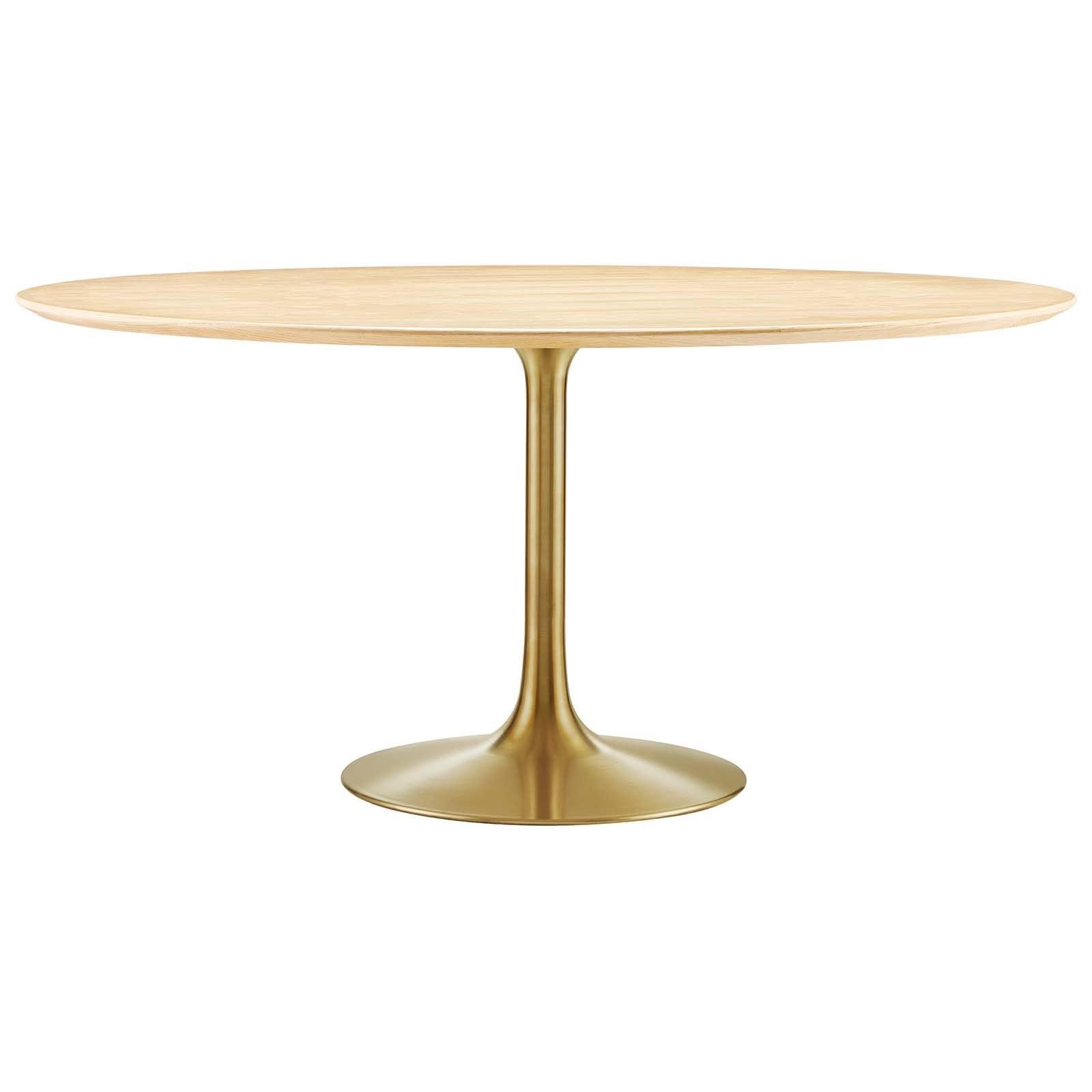 Dining Table, 60", Gold Natural