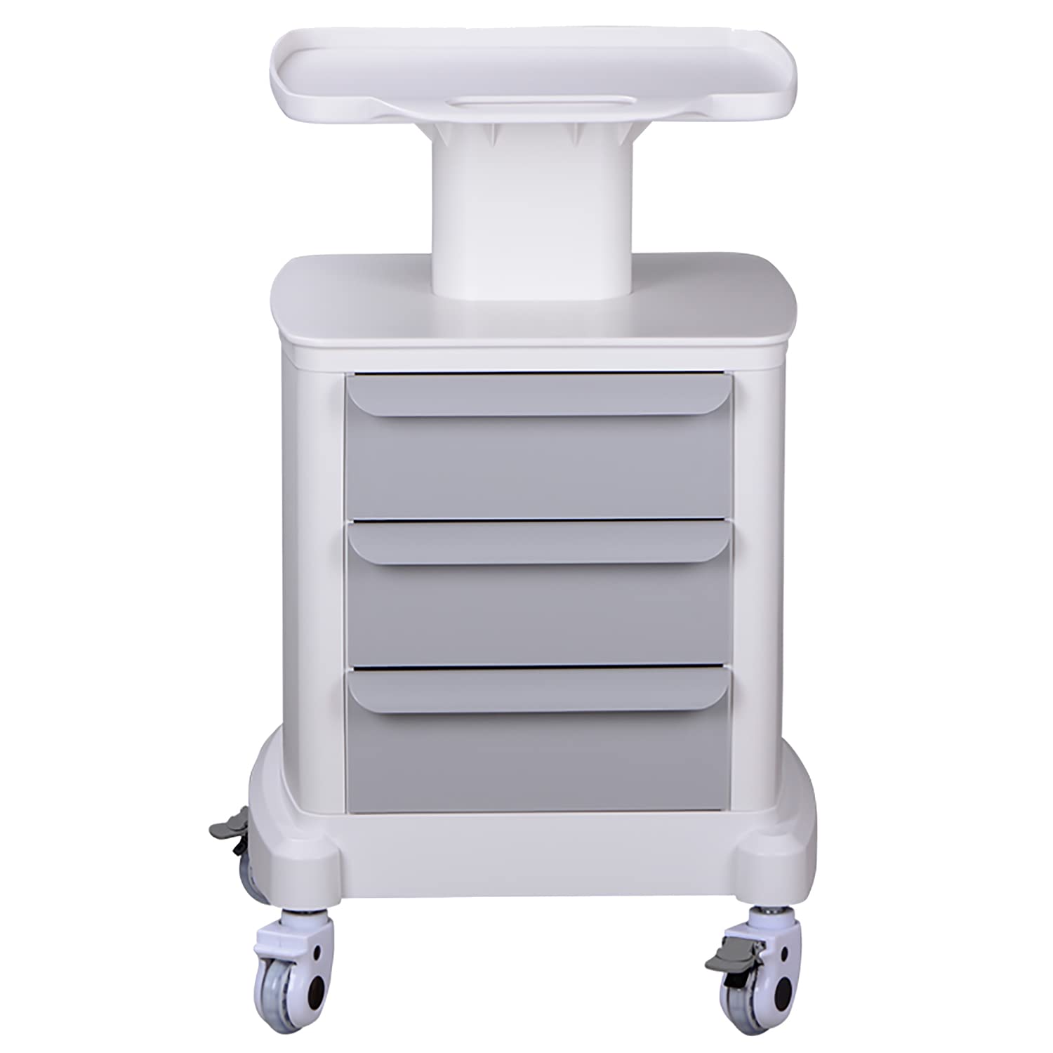 Professional-Grade 3-Drawer Utility Cart on Wheels - Trolley Cart w/ 3 Drawers & Utility Desk - Mobile Storage Cart, Cavitation Machine, Salon Supplies - Max 50kg/110lb Load…