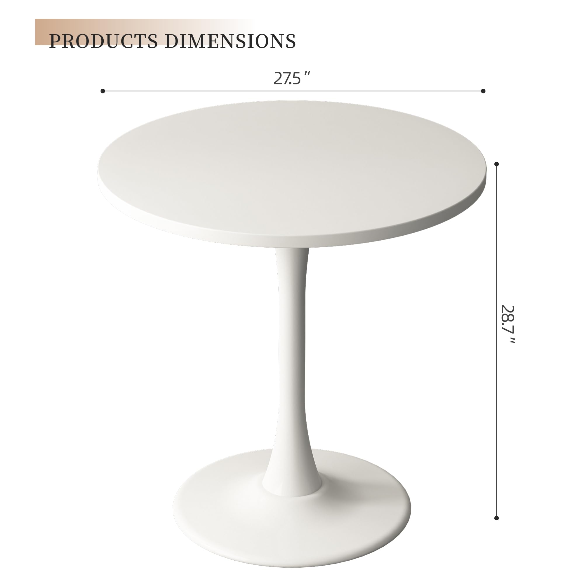 Round Dining Table 27.5