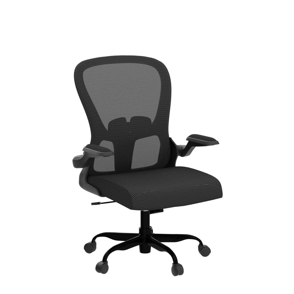 Ergonomic Office Chair, Comfort Swivel Home Office Task Chair, Breathable Mesh Desk Chair, Lumbar Support Computer Chair with Flip-up Arms and Adjustable Height