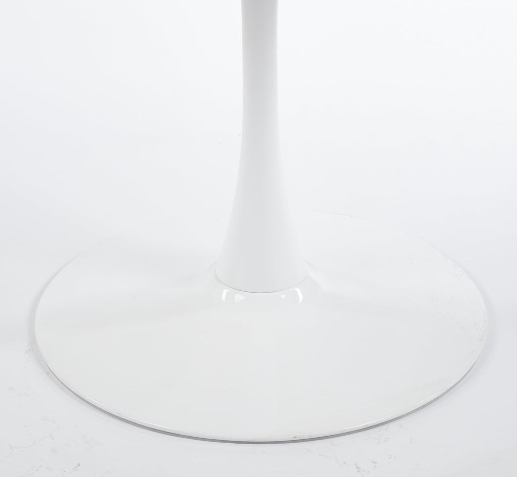 42" Round Tulip Dining Table, Mid-Century Tulip Table Kitchen Tulip Dining Table 2-4 People with MDF Table Top &Metal Base for Office Living Room