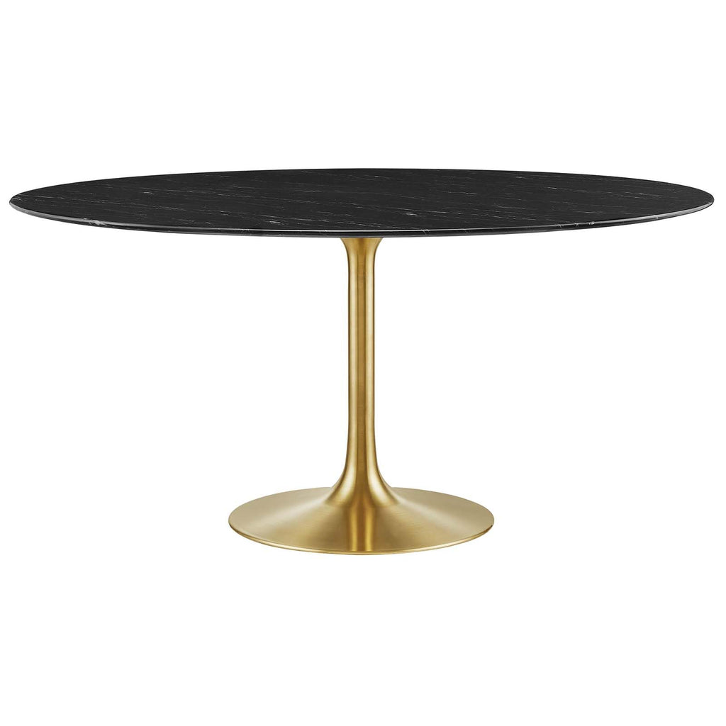 Dining Table, 60", Gold Black