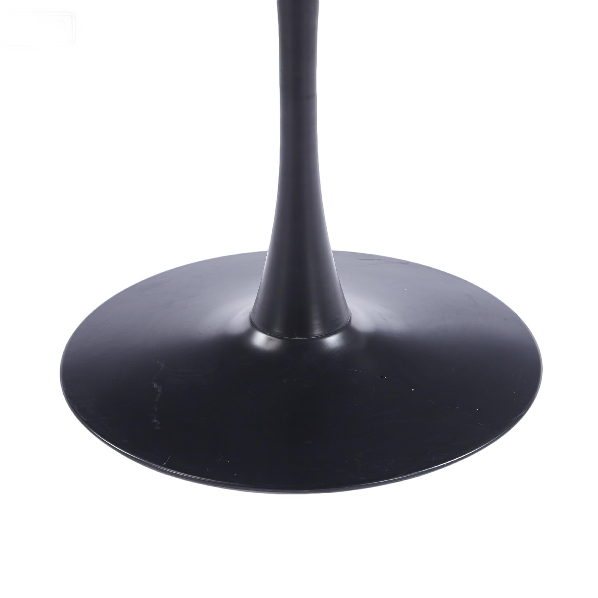 42" Tulip Table for 4-6 Persons Modern Round Dining Table, Mid-Century Modern Black Marble Small Kitchen Table with MDF Wooden Top, Leisure Coffee Table for Living Room, Dining Room, Office