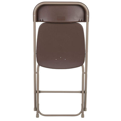 Hercules™ Series Plastic Folding Chair - Brown - 2 Pack 650LB Weight Capacity Comfortable Event Chair-Lightweight Folding Chair