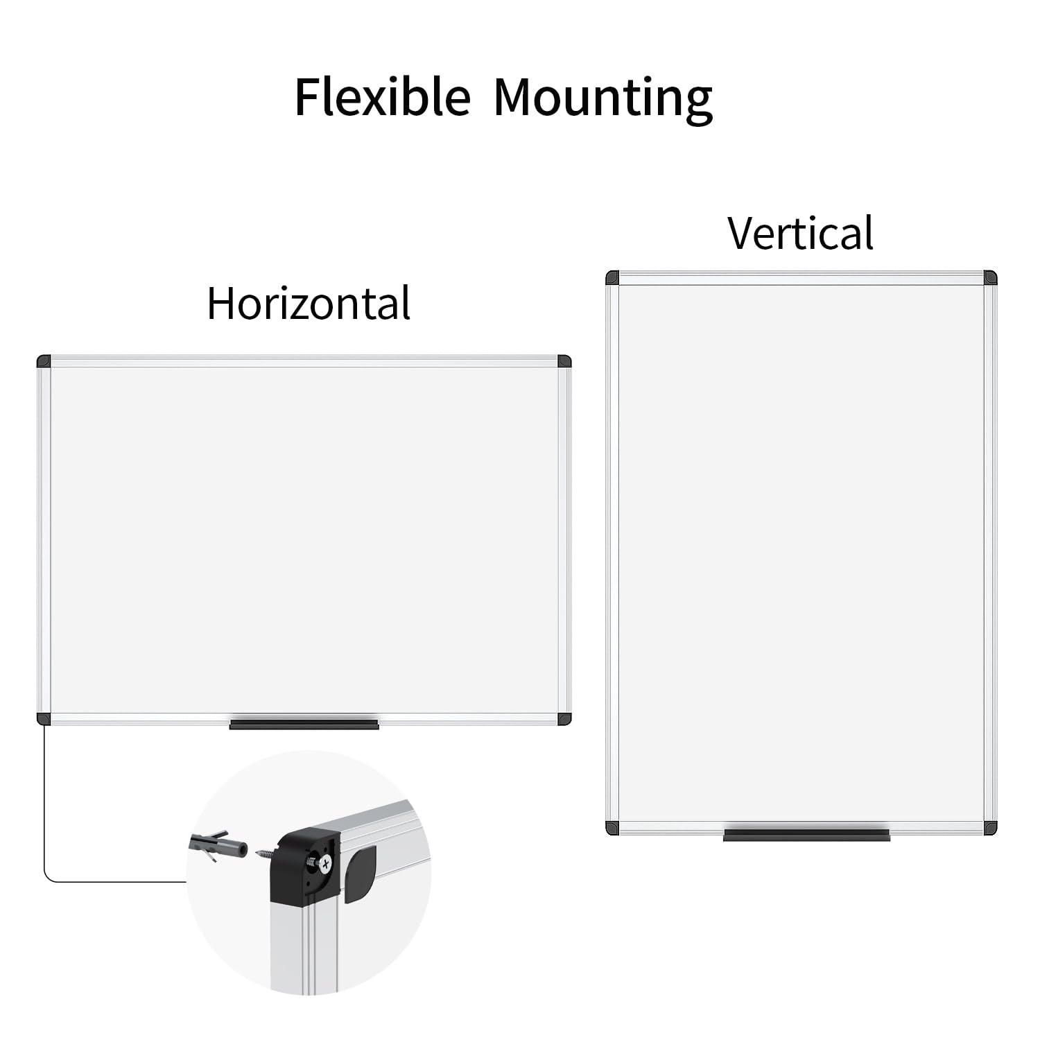 Dry Erase Board/Whiteboard, 36 X 24 Inches, Wall Mounted Board for School Office and Home