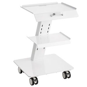 Trolley Cart with Swivel Wheels, 3-Layer Mobile Esthetician Cart, Steel Metal Rolling Tray for Lab, Clinic, Beauty and Salon, 220 lbs Weight Capacity