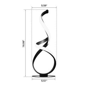 2 Pack Modern Table Lamps for Nightstand, LED Spiral Touch Light