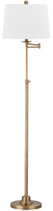 Lighting Collection Nadia Traditional Farmhouse Swivel Swing Arm Gold 64-inch Adjustable Height Living Room Bedroom Home Office Standing Floor Lamp (LED Bulb Included)