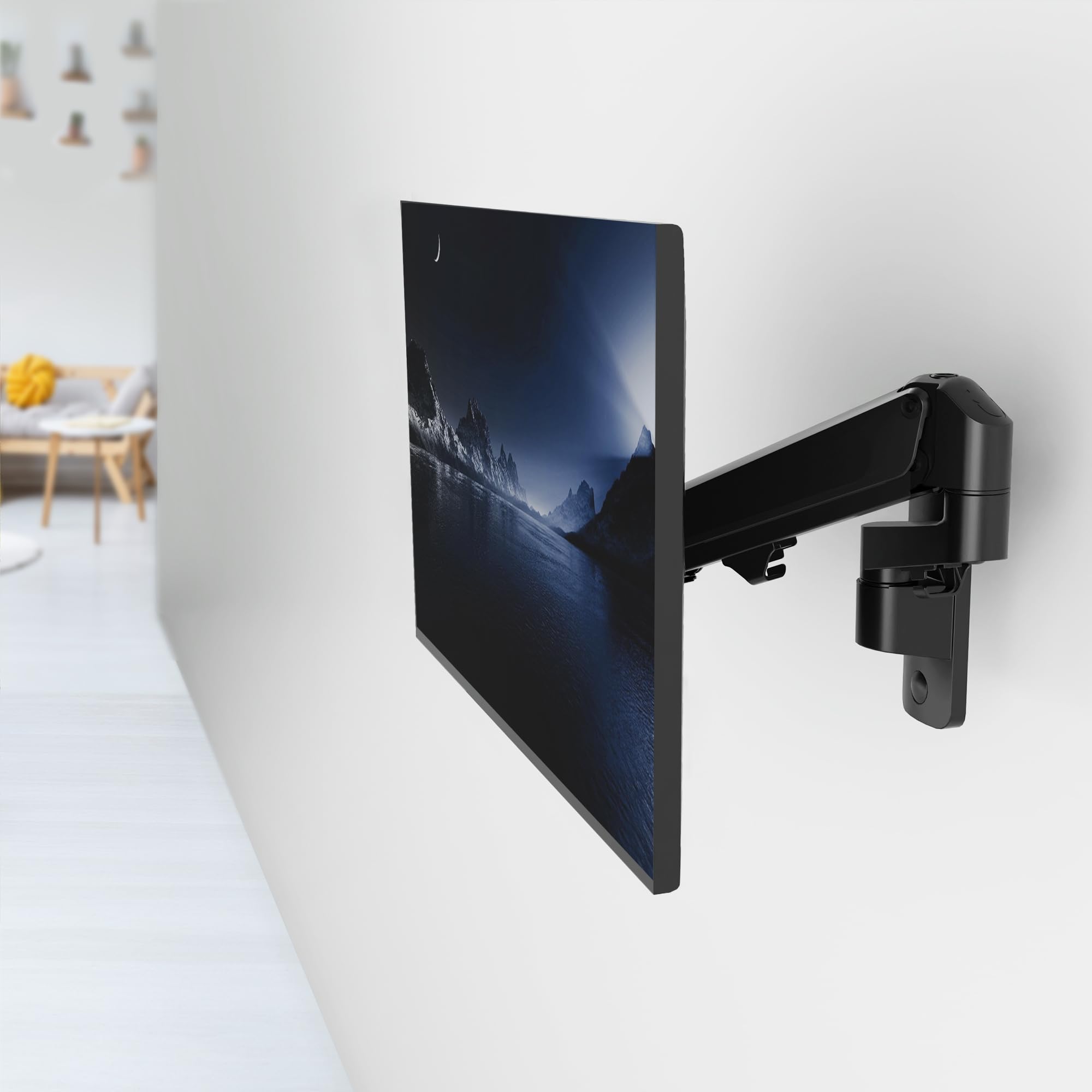 Premium Aluminum Single TV Wall Mount for 23 to 43 inch Screens, Adjustable Arm, Fits up to VESA 200x200, MOUNT-G200B