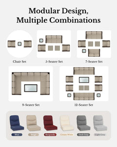 Luxury Patio Furniture Set with 6-inch Thick Cushion, Outdoor High Back Swivel Rocker Patio Chairs, 6PCS Wicker Conversation Set for Deck Yard and Poolside, Burgundy (V2)