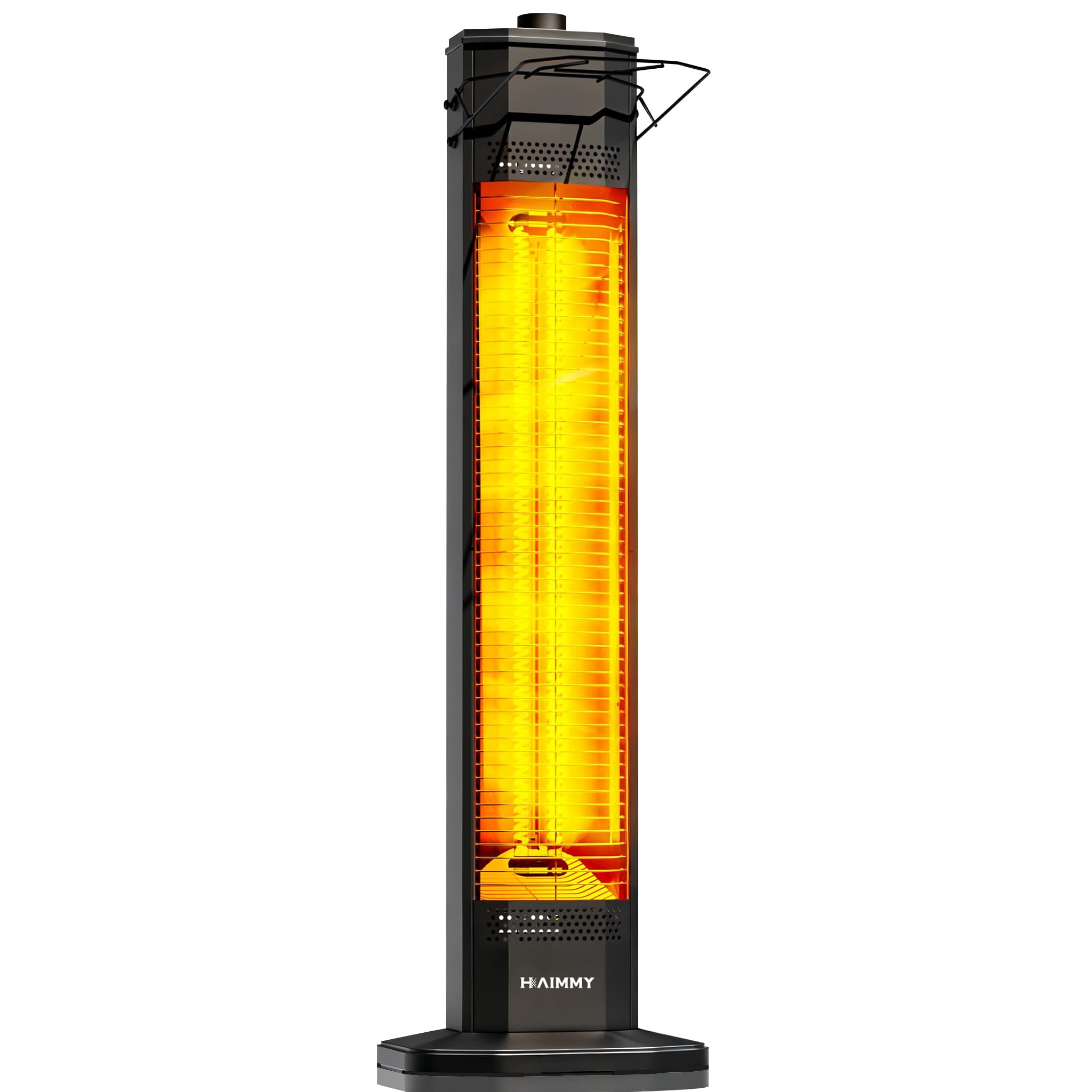 Outdoor Electric Patio Heater, 34- inch Outdoor Electric Patio Heater, 1500W Instant Heating, 3 Heat Levels, Tip-Over & Overheat Protection, IPX5 Waterproof Portable Garage Heater Porch Indoor