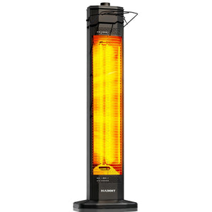 Outdoor Electric Patio Heater, 34- inch Outdoor Electric Patio Heater, 1500W Instant Heating, 3 Heat Levels, Tip-Over & Overheat Protection, IPX5 Waterproof Portable Garage Heater Porch Indoor