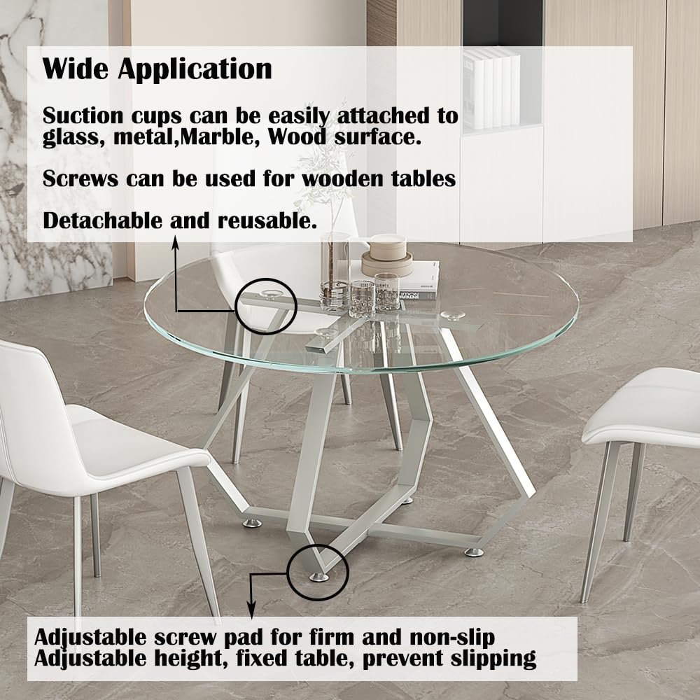 28 Inch Dinning Table Legs,Metal Diamond Shape Coffee Table Base with Suction Cups, Heavy Duty Desk Base for Marble,Glass,Wood Top,DIY Furniture Legs for Home,Kitchen (Silver)