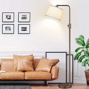 [Upgraded] Dimmable Floor Lamp, 1000 Lumens LED Edison Bulb Included, Modern Arc Standing Tall Brown Floor Lamp for Living Room Bedroom Office Dining Room