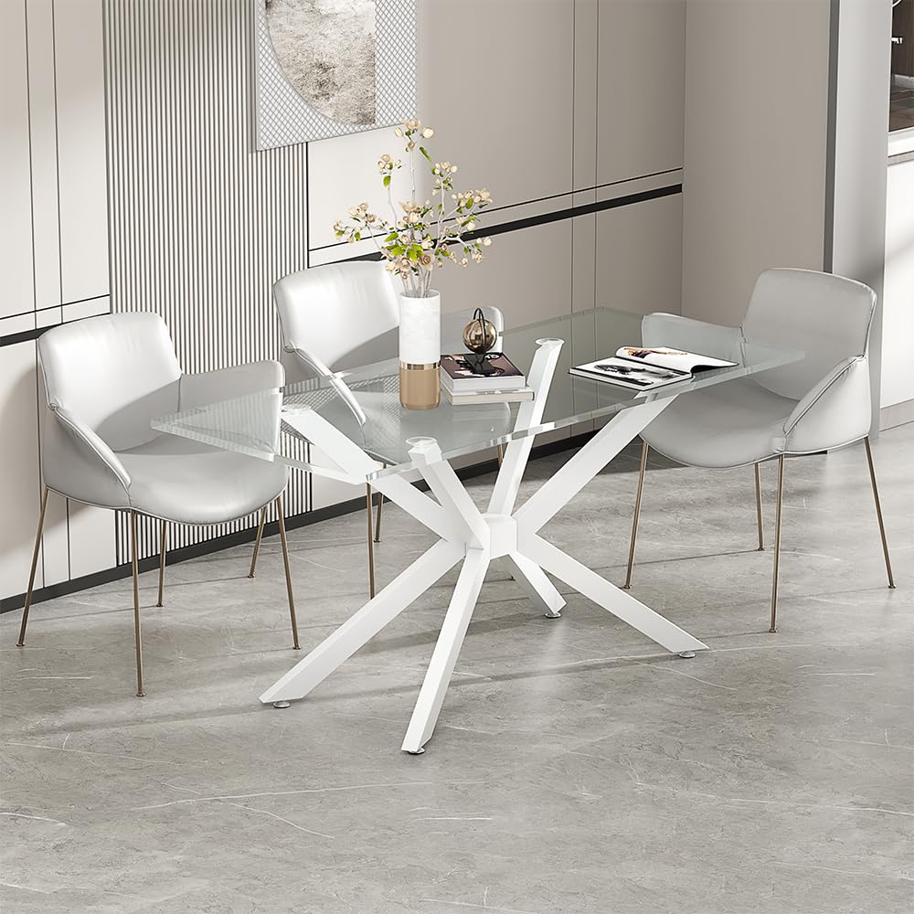 Modern Table Base 29" Metal Dining Table Legs with Suction Cups, Desk Base for Marble,Glass,Wood Top, Furniture Legs for Coffee Table, Home,Kitchen, Office (White)