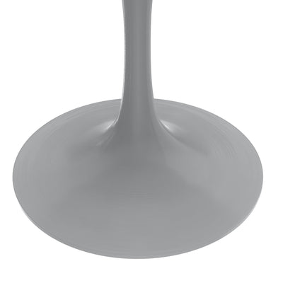 Mid-Century Modern 48 Inch Round Dining Table, MDF Wood Tabletop with White Steel Pedestal Base, Large Pedestal Kitchen & Dining Room Table, Breakfast Nook Table (Black)
