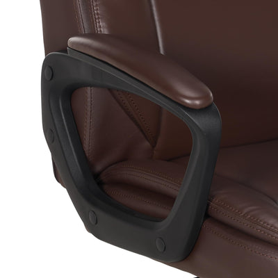 Classic Puresoft PU Padded Mid-Back Office Chair with Armrest, Height Adjustable, Wheels, 25.75
