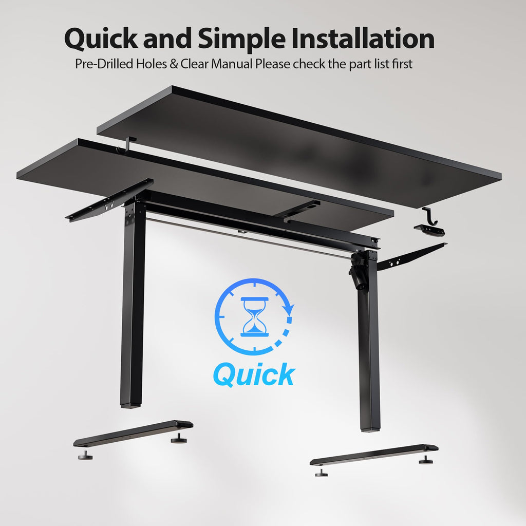 Electric Standing Desk, 55 x 28 Inches Height Adjustable Desk, Sit Stand up for Work Office Home, Ergonomic Rising Computer Table with Memory Preset, Black