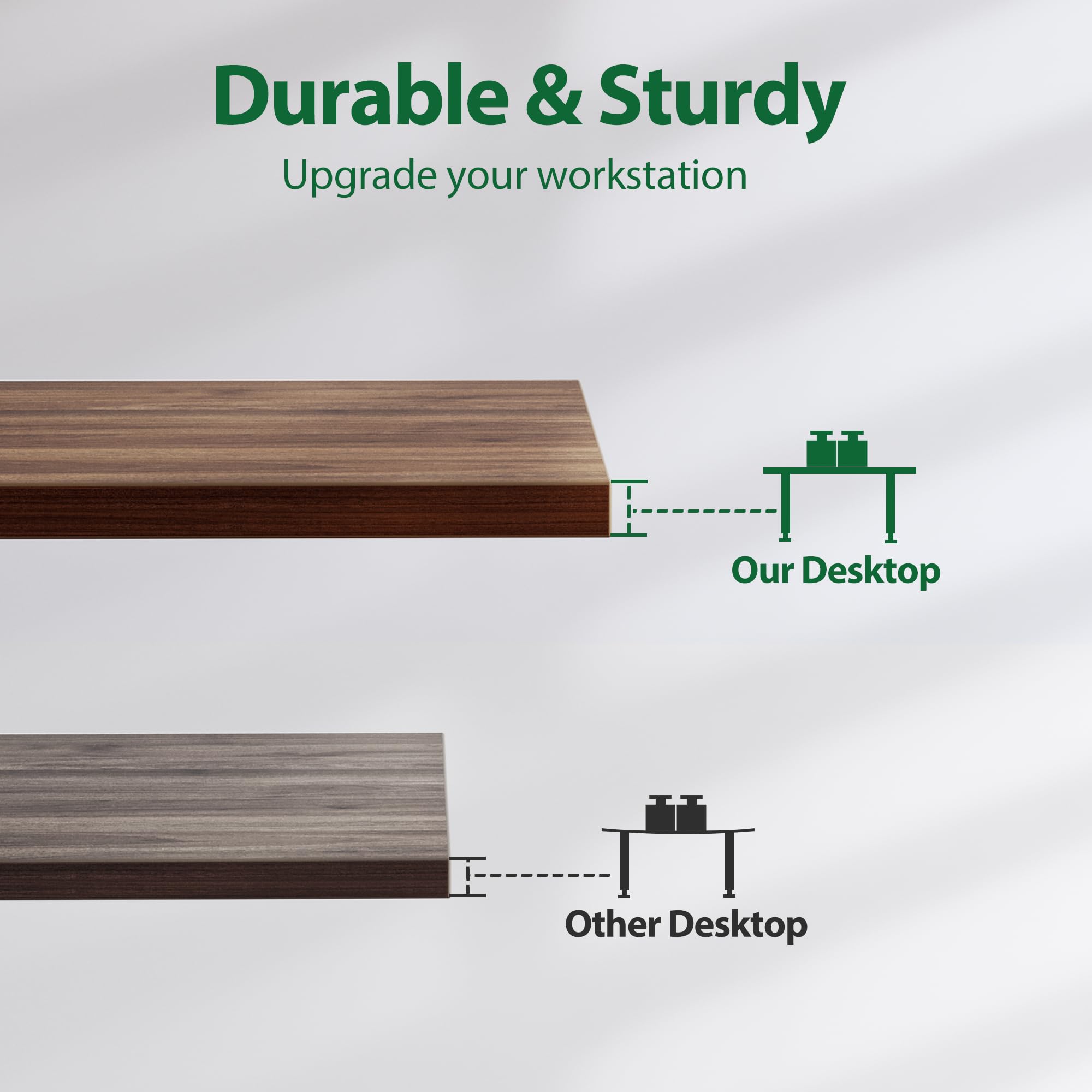Electric Standing Desk, 71 x 31.5 Inches Height Adjustable Desk, Sit Stand up for Work Office Home, Ergonomic Rising Computer Table with Memory Preset, Dark Walnut
