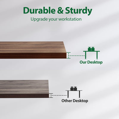 Electric Standing Desk, 71 x 31.5 Inches Height Adjustable Desk, Sit Stand up for Work Office Home, Ergonomic Rising Computer Table with Memory Preset, Dark Walnut
