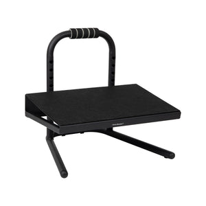 Foot Rest, Under Desk at Work, Ergonomic, Height Adjustable, Office, Metal, Black
