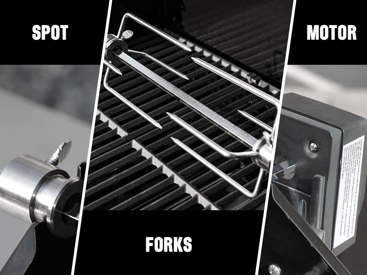 6-Burner Convertible Natural Gas Smart bbq Grill Stainless Steel Denali 605 with Rotisserie Kit (Without Conversion Kit)