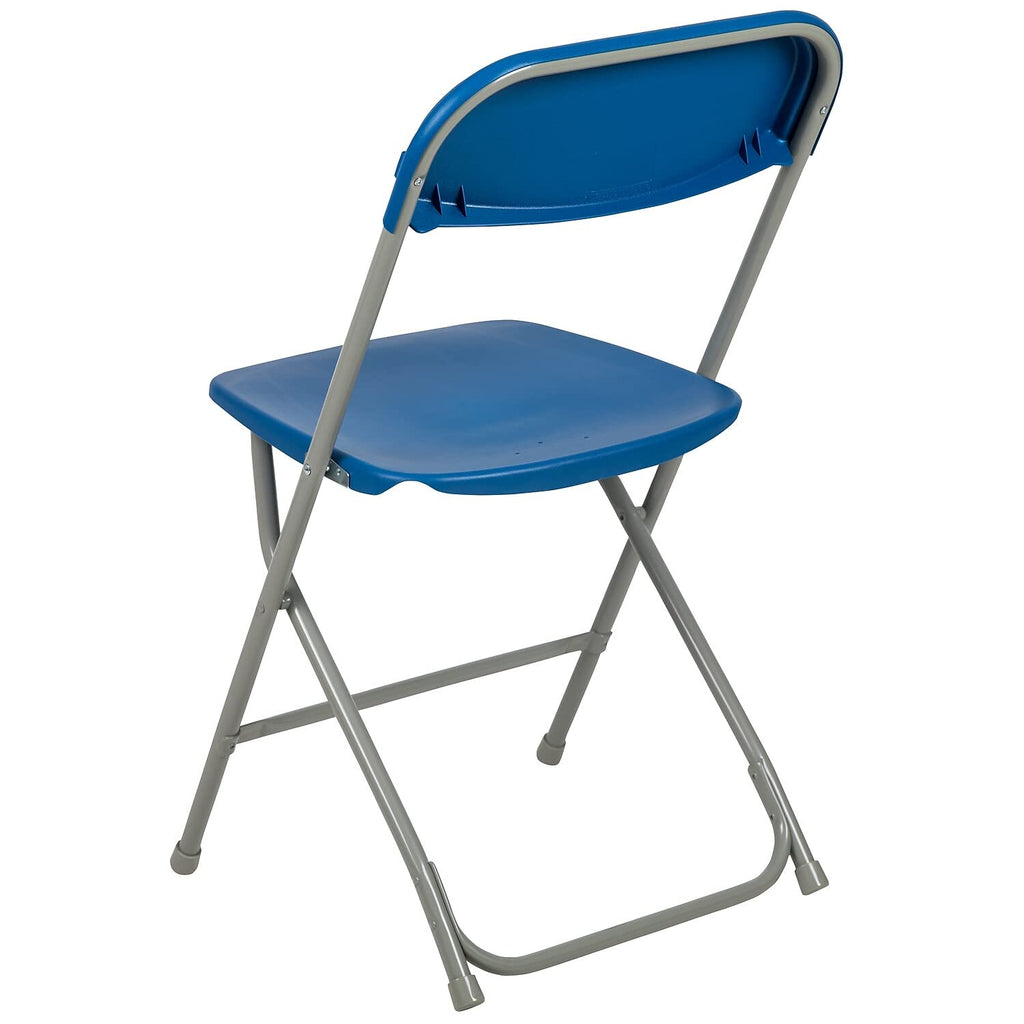 Hercules™ Series Plastic Folding Chair - Blue - 2 Pack 650LB Weight Capacity Comfortable Event Chair-Lightweight Folding Chair