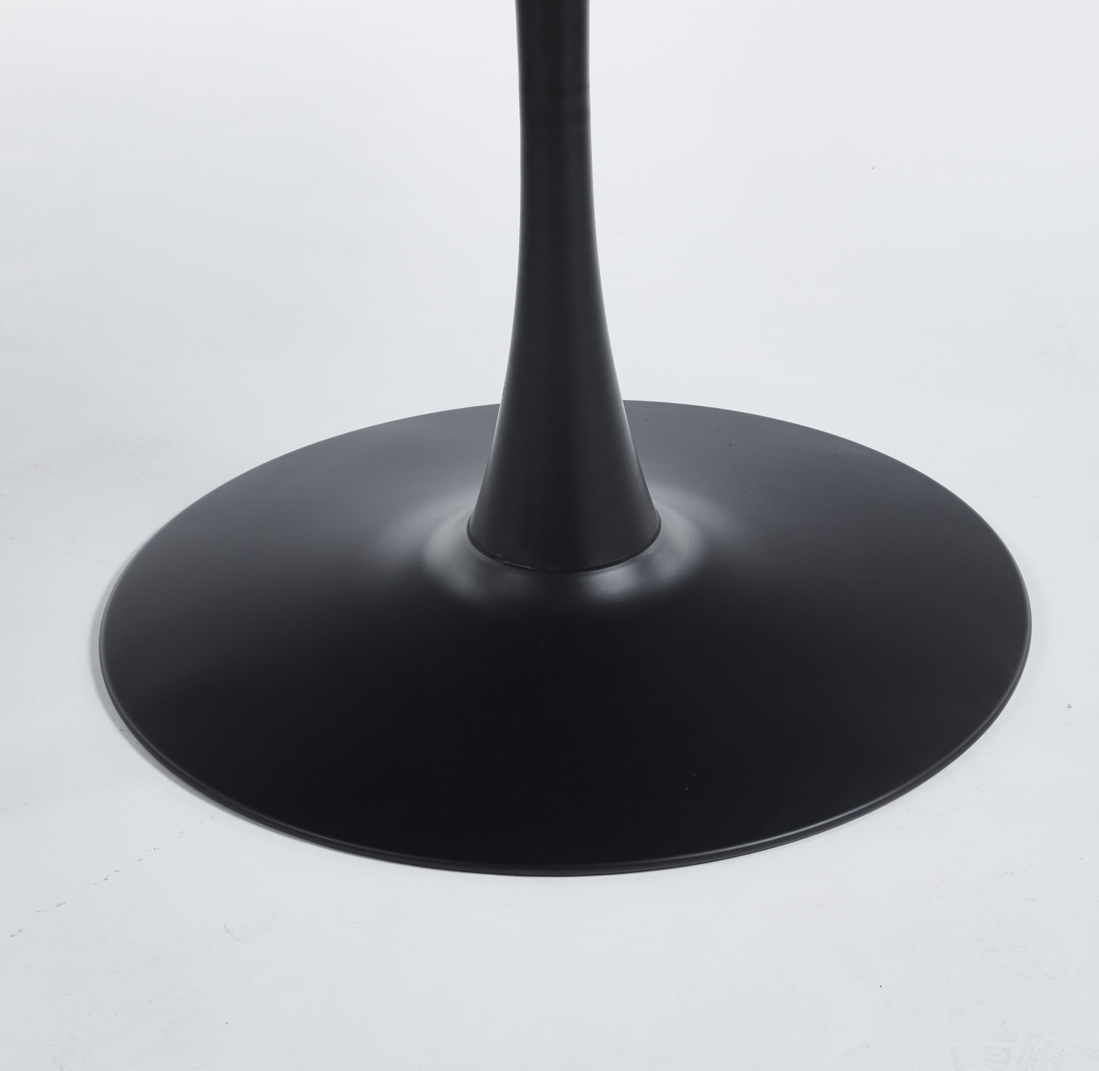 42" Round Tulip Dining Table, Mid-Century Tulip Table Kitchen Tulip Dining Table 2-4 People with MDF Table Top &Metal Base for Office Living Room