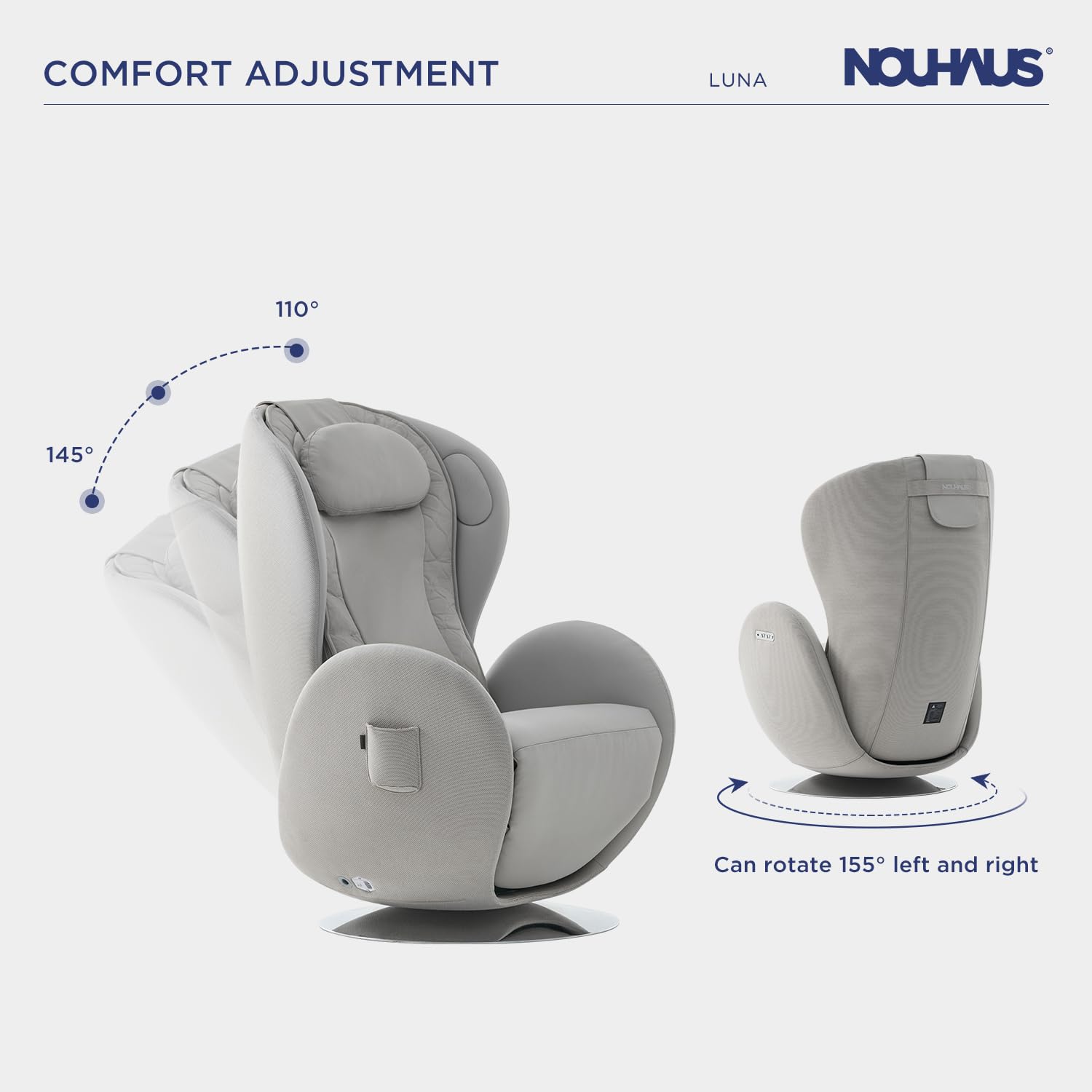Heated Massage Chair, Full Body Massaging Zero-Gravity Leisure Recliner with Low-Noise 3D Massage and Dual Sound Systems Modern Massage Chairs (Elder White)