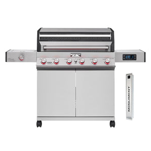 6-Burner Convertible Natural Gas Smart bbq Grill Stainless Steel Denali 605 with Smoke Box (Without Conversion Kit)