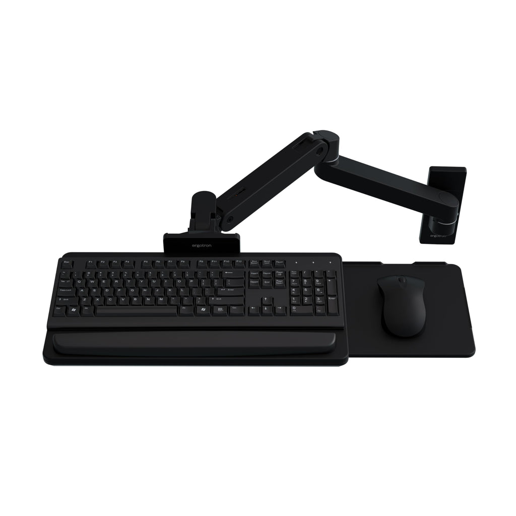 Upgraded LX Pro Premium Keyboard Arm, Wall Mount Adjustable Keyboard Tray – Matte Black