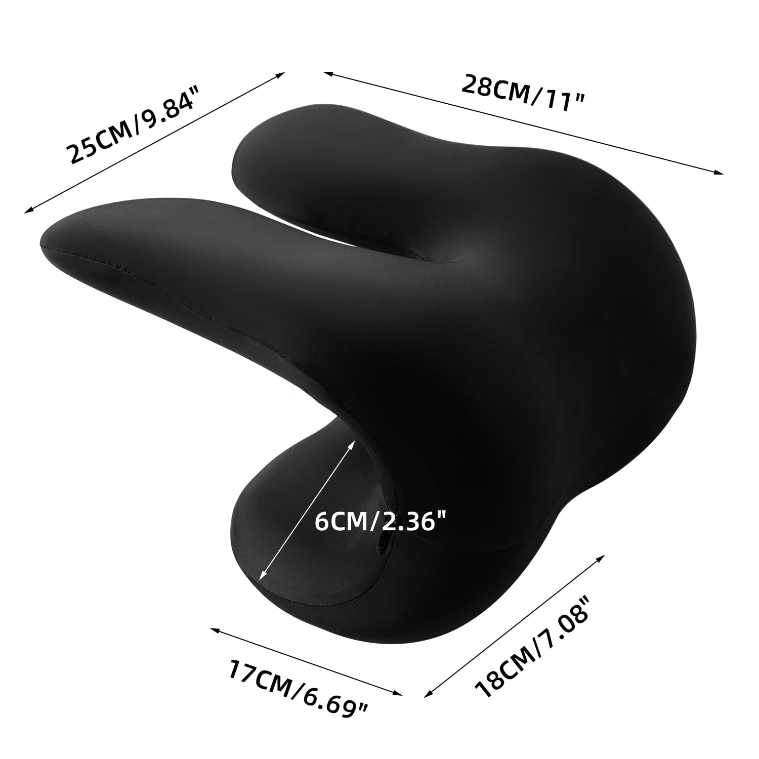 Office Chair Neck Pillow, Memory Foam Ergonomic Nap Pillow Office Chair Headrest Accessory, Neck Support Pillow Ideal for Office and Gaming, Black