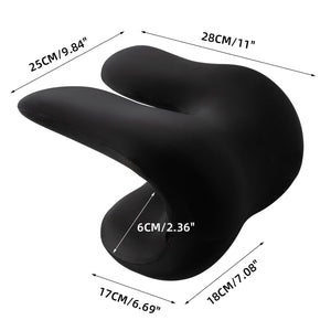 Office Chair Neck Pillow, Memory Foam Ergonomic Nap Pillow Office Chair Headrest Accessory, Neck Support Pillow Ideal for Office and Gaming, Black