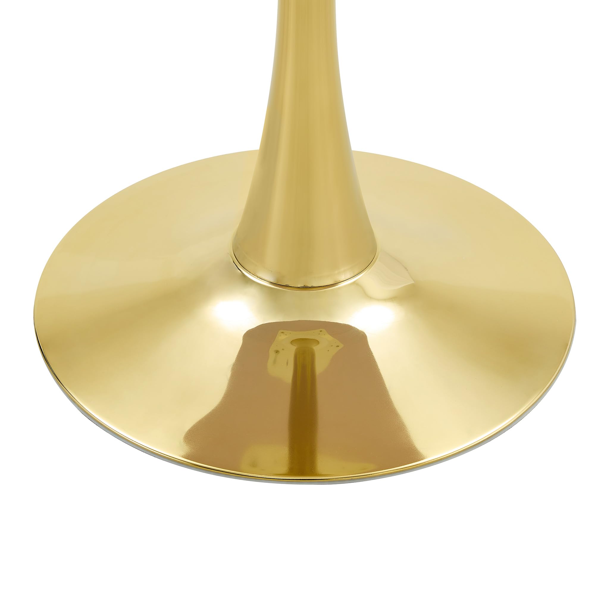 Round Dining Table, 23.6" Circle Tulip Table with Thickened Tabletop & Metal Pedestal, Mid Century Modern Bistro Table for Kitchen, Small Places, Living Room