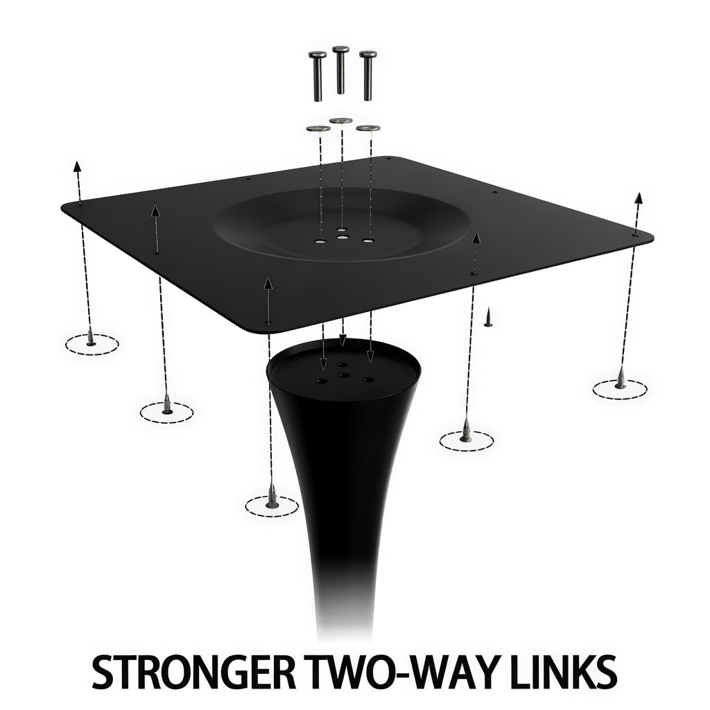 23.6" Round Tulip Dining Table, Mid-Century Tulip Table Kitchen Tulip Dining Table 2 People with MDF Table Top & Pedestal Base for Office Living Room