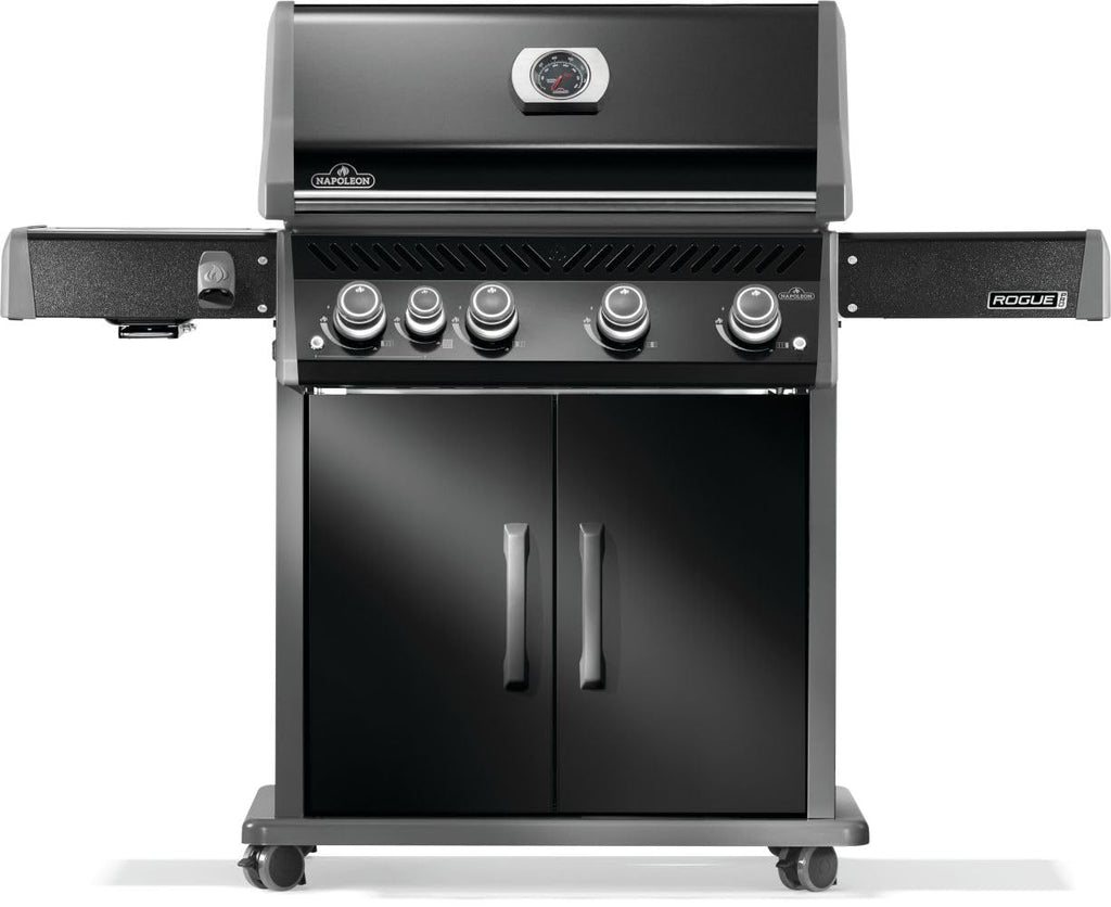 Rogue PRO 525 Natural Gas Grill with Infrared Side Burner, Black, Durable 5-Burner Cooking Surface