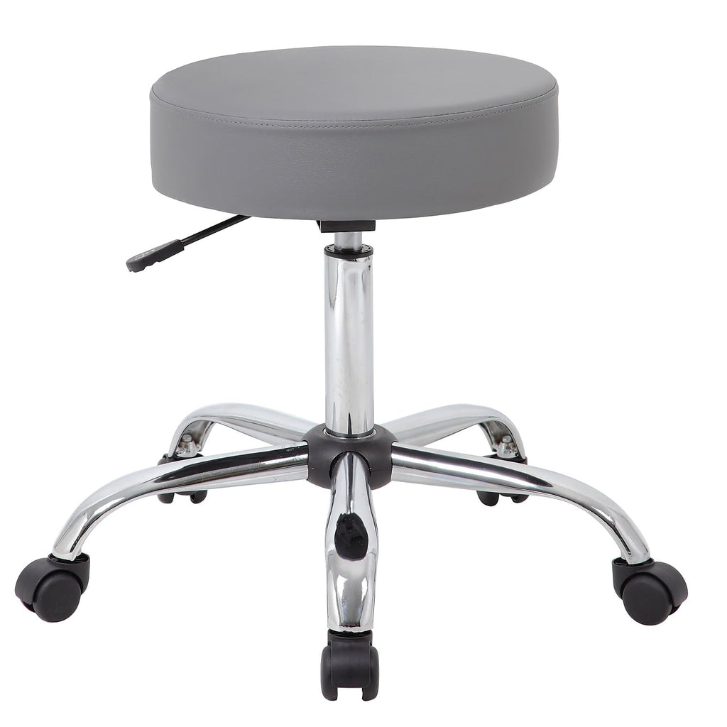 Adjustable Upholstered Medical Stool in Grey (B240-GY)