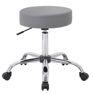 Adjustable Upholstered Medical Stool in Grey (B240-GY)
