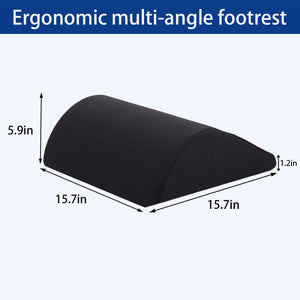 Foot Rest for Under Desk at Work, Ergonomic Under Desk Footrest with Washable Cover for Office, Home & Gaming Leg Elevation Pillow Black
