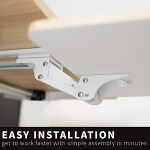 Adjustable Computer Keyboard and Mouse Platform Tray Ergonomic Under Table Desk Mount Drawer Underdesk Shelf, Light Wood, MOUNT-KB03C