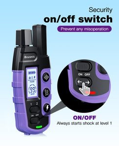 Dog Shock Collar - 3300Ft Training Collar with Remote for 5-120lbs Small Medium Large Dogs Rechargeable Waterproof e Collar with Beep (1-8), Shake(1-16), Safe Shock(1-99) Modes (Lightpurple)
