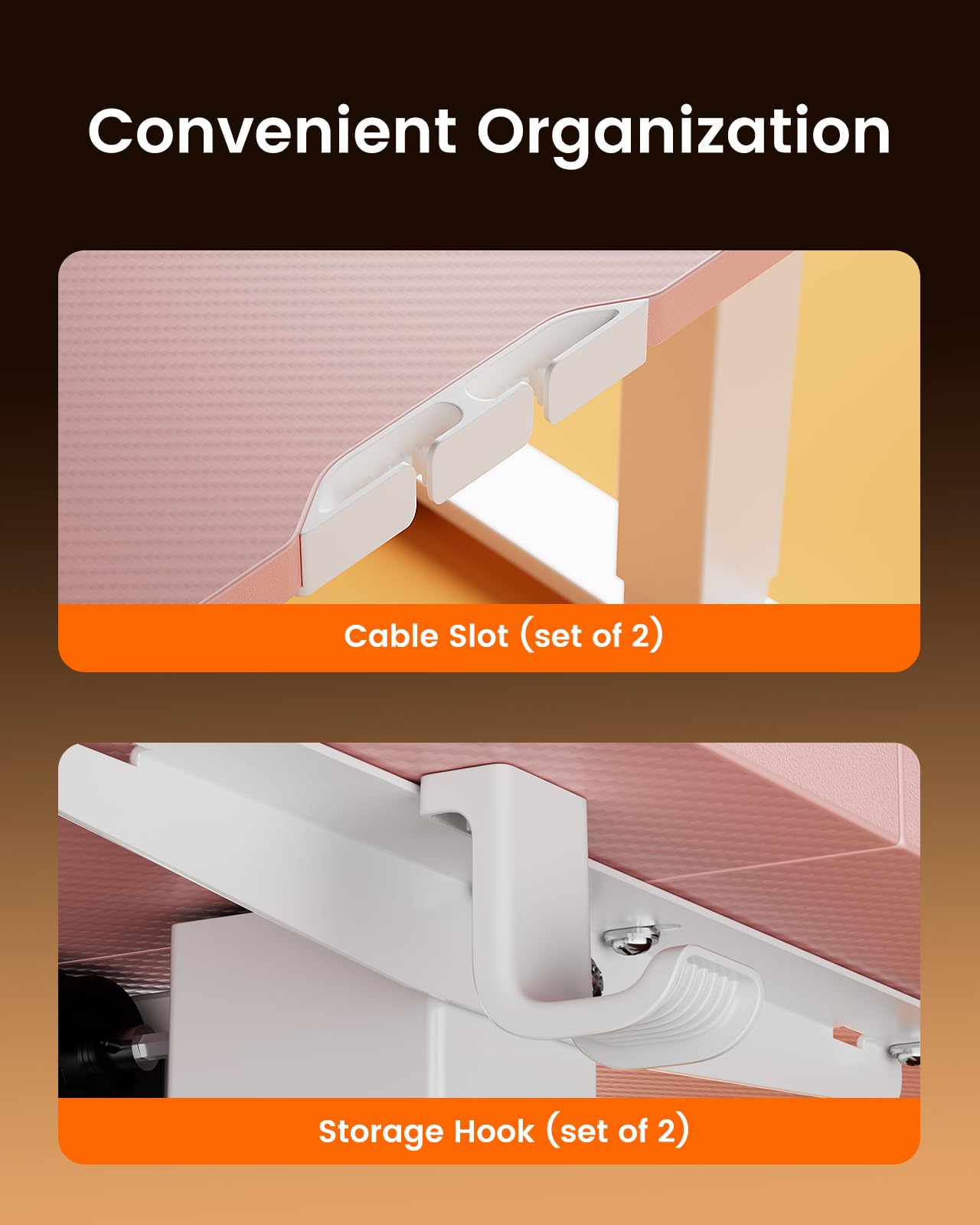 Height Adjustable Electric Standing Desk, 55 x 28 Inches Sit Stand up Desk, Memory Computer Home Office Desk, Pink