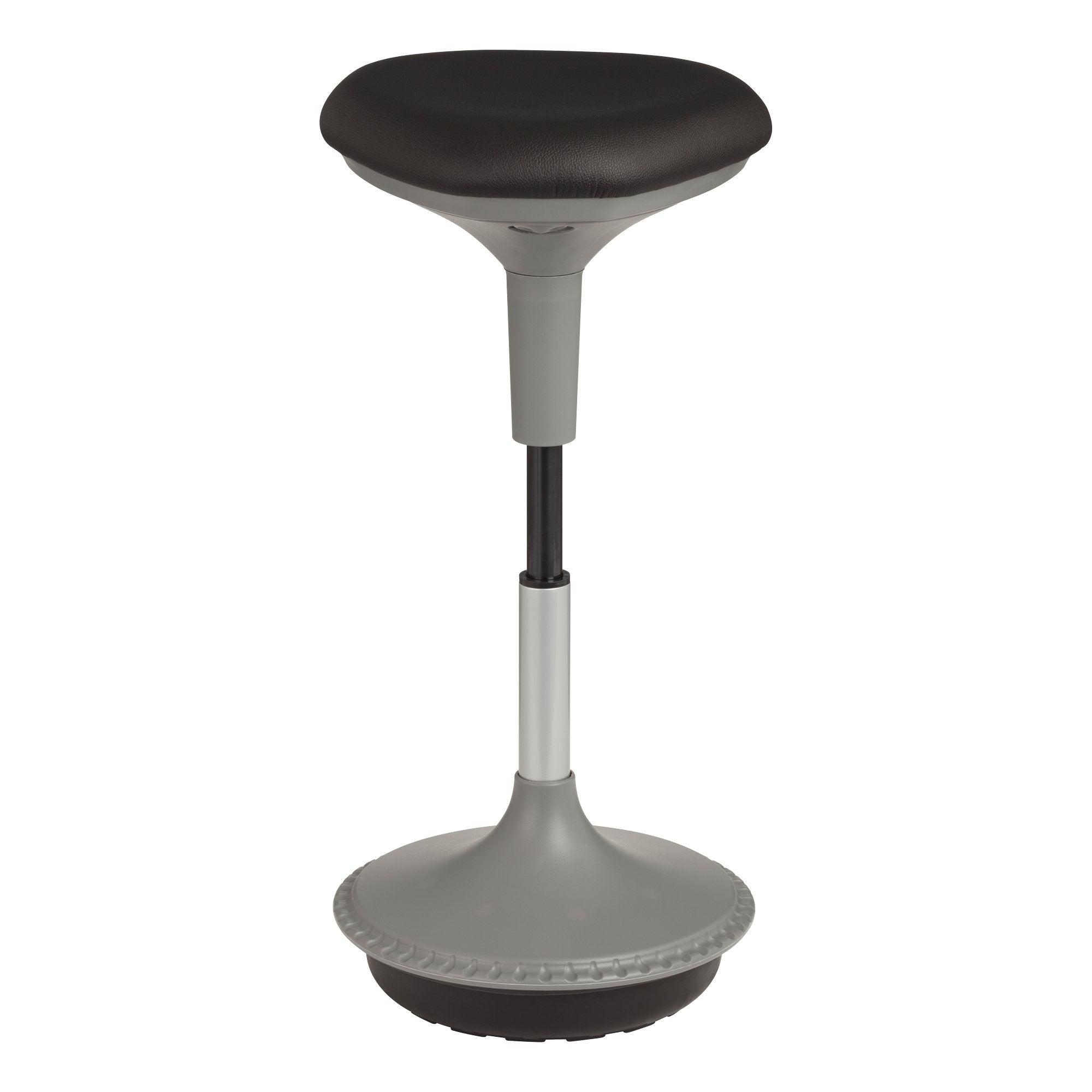 Adjustable Height Active Learning Stool for Office Desks and Classrooms, Foam-Padded Backless Wobble Stool with Rocking Motion, Black