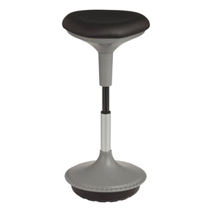 Adjustable Height Active Learning Stool for Office Desks and Classrooms, Foam-Padded Backless Wobble Stool with Rocking Motion, Black
