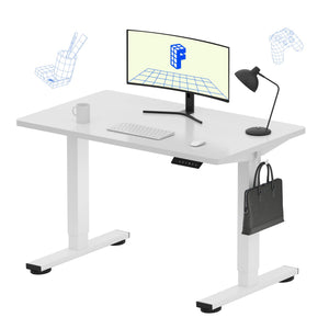EN1 One-Piece Standing Desk, Electric Adjustable with 4 Memory Presets, 176 LBS Capacity, Stable & Quiet, Seamless Desktop for Home Office & Dual Monitors, 40